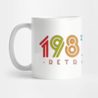 1983 Retro Rainbow Neon Colors Gradation Mug